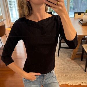 Boatneck Black Chic Top